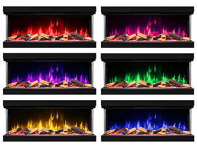 Електрокамін ArtiFlame AF50TS – тристоронній, ширина 125 см, з 3D-ефектом полум’я, обігрівом і Wi-Fi