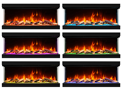 Електрокамін ArtiFlame AF50TS – тристоронній, ширина 125 см, з 3D-ефектом полум’я, обігрівом і Wi-Fi
