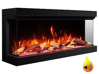 Електрокамін ArtiFlame AF50TS – тристоронній, 125 см, з 3D-ефектом полум’я, обігрівом і Wi-Fi