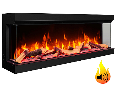 Електрокамін ArtiFlame AF60TS – тристоронній, 150 см, з 3D-ефектом полум’я, обігрівом і Wi-Fi