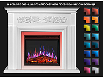 Електрокамін ArtiFlame Monferrato AF24 – білий, вільностоячий, з обрамленням із МДФ, 3D-ефектом полум’я, LED-підсвічуванням і обігрівом - 5-5M