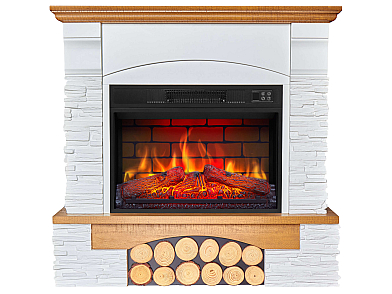 Електрокамін ArtiFlame Roxwell AF23BS – дуб, вільностоячий, з обрамленням із МДФ, 3D-ефектом полум’я, LED-підсвічуванням і обігрівом
