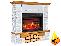Електрокамін ArtiFlame Roxwell AF23BS – дуб, вільностоячий, з обрамленням із МДФ, 3D-ефектом полум’я, LED-підсвічуванням і обігрівом - 2-2M
