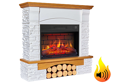 Електрокамін ArtiFlame Roxwell AF23BS – дуб, вільностоячий, з обрамленням із МДФ, 3D-ефектом полум’я, LED-підсвічуванням і обігрівом