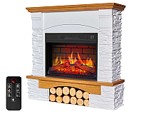 Електрокамін ArtiFlame Roxwell AF23BS – дуб, вільностоячий, з обрамленням із МДФ, 3D-ефектом полум’я, LED-підсвічуванням і обігрівом - 3-3M