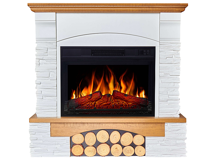 Електрокамін ArtiFlame Roxwell AF23S – дуб, вільностоячий, з обрамленням із МДФ, реалістичним ефектом полум’я, LED-підсвічуванням і обігрівом 1-1