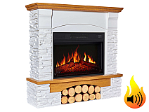 Електрокамін ArtiFlame Roxwell AF23S – дуб, вільностоячий, з обрамленням із МДФ, реалістичним ефектом полум’я, LED-підсвічуванням і обігрівом - 2-2M