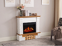 Електрокамін ArtiFlame Roxwell AF23S – дуб, вільностоячий, з обрамленням із МДФ, реалістичним ефектом полум’я, LED-підсвічуванням і обігрівом - 7-7M