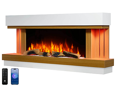 Электрокамин ArtiFlame Sogne AF52 – с 3D-эффектом пламени, обогревом и Wi-Fi